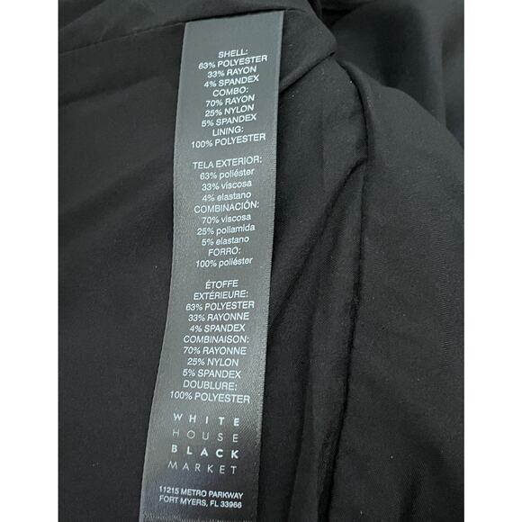 WHBM Jacket Size 4 Tan Black Moto Zip Blazer Office Siren Preppy Avant Garde - Picture 7 of 14